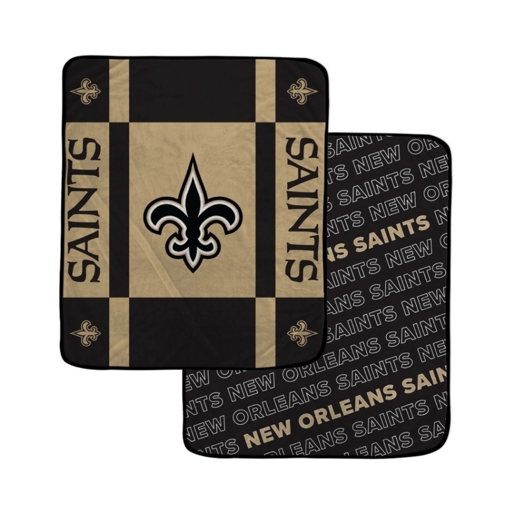 NFL New Orleans Saints Super Soft Push Throw Blanket 60x70" New